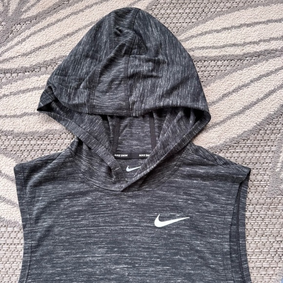 Nike Swim Essential Women's Hooded Cover-Up Dress NWT Size Small Heathered Black - Picture 5 of 8